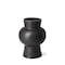 Homeroots 11" Black Abstract Cylinder Ceramic Table Vase 397543 - alternate 2