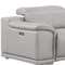 Homeroots Ash Gray Leather Modular L Shaped Eight Piece Corner Sectional With Console 643922 - alternate 2