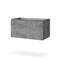 Homeroots 36" Gray Wood Freestanding Bathroom Vanity With White Sink And Two Drawers 627432 - alternate 2