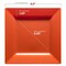 Smarty Had A Party 6.5" Burnt Orange Square Plastic Cake Plates (120 Plates), 120PK 9906-CASE - alternate 3