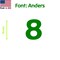 Aacc Self-Adhesive Vinyl Number: 8, Size: 12 in. Color: Green Font: Anders, 8PK AACC-Anders-N8-Green-I12x8 - alternate 1