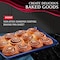 Bakken- Swiss BAKKEN Kitchen Nonstick Cookie Sheets, Set of 3, S/M/L, PFOA-Free, Oven Safe, 450 DegF, Blue BKDD3P66 - alternate 3
