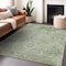 Homeroots 5' X 8' Mint Green And Gray Floral Washable Indoor Outdoor Area Rug 604079 - alternate 2