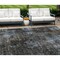 Homeroots 9' X 12' Graphite Charcoal And Silver Abstract Washable Indoor Outdoor Area Rug 587906 - alternate 1