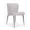 Homeroots Gray and Black Upholstered Fabric And Metal Wing Back Dining Side Chair 605671 - alternate 2