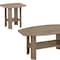 Homeroots Set of Three 36" Taupe Coffee Table With Shelf, 3PK 366081 - alternate 2