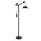 Homeroots 72" Black Adjustable Reading Floor Lamp With Black Metal Dome Shade 523444 - alternate 2