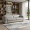 Homeroots 89" Light Gray Top Grain Leather Reclining Sofa 720403 - alternate 2