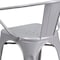 Flash Furniture Silver Metal Indoor-Outdoor Chair with Arms, PK4 4-CH-31270-SIL-GG - alternate 2