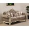 Homeroots 35" Gray Velvet Floral Sofa And Toss Pillows With Beige Legs 348641 - alternate 3