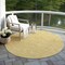 Homeroots 8' Gold And Ivory Round Floral Washable Indoor Outdoor Area Rug 581866 - alternate 2