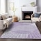 Homeroots 8' X 10' Purple Gray And Ivory Geometric Washable Indoor Outdoor Area Rug 597658 - alternate 2