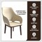 Leisuremod Vivara Collection Modern Dining Chair in Off White, 2PK VC23W2 - alternate 2