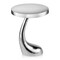 Homeroots 21" Silver Aluminum Round Abstract End Table 354658 - alternate 1