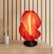 Jonathan Y Gema 13.5 in. Mid-Century Coastal Plant-Based PLA 3D Printed Dimmable LED Table Lamp, Clear Red/Black USA1009A - alternate 3