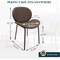 Leisuremod Servos Dining Side Chair in Upholstered Faux Leather & Powder Coated Iron Frame, Elephant Grey SCBL-22DGR - alternate 2