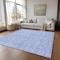 Homeroots 10' X 14' Denim Blue And Ivory Floral Washable Indoor Outdoor Area Rug 581863 - alternate 2