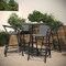 Flash Furniture Lila  Commercial Grade Gray Rattan Indoor-Outdoor Restaurant Barstool, PK4 4-SDA-AD632032R-GY-GG - alternate 2