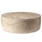 Leisuremod Sandy 32 in Round Fiberstone Coffee Table, Travertine Finish, Weatherproof, Fully Assembled SCT32TR - alternate 1
