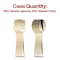 Smarty Had A Party Gold Disposable Plastic Mini Flatware Set - Dessert Spoons and Dessert Forks (600 Guests), 1200PK 790-GCS-CASE - alternate 2