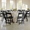 Flash Furniture HERCULES Black Indoor/Outdoor Lightweight Wood Look Resin Folding Event Chair with Slatted Seat LE-L-1-BK-SLAT-GG - alternate 2