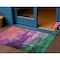 Homeroots 3' X 5' Purple Salmon And Green Abstract Washable Indoor Outdoor Area Rug 610955 - alternate 1