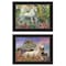 Homeroots Set Of Two Unicorns For You 2 Black Framed Print Wall Art, 2PK 407175 - alternate 1