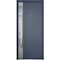 Vdomdoors Steel Door Deux 0729 Gray Graphite Stainless Inserts Single Modern Painted DEUX0729EXD-GRE-W36 x H80-Right-hand Inswing - alternate 1