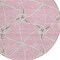 Homeroots 8' Pink And Ivory Round Geometric Washable Indoor Outdoor Area Rug 612889 - alternate 2