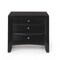 Homeroots 25" Dark Brown Solid Wood Three Drawer Nightstand 285501 - alternate 1