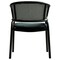 Leisuremod Ervilla Dining Chair in Black Steel Frame with Black Wicker Back and Black Seat, 4PK ECBL-20BL-BL4 - alternate 2