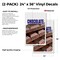 Signmission Chocolate, Vinyl Decals Only 24 Inch x 36 Inch, Vinyl Decal, 2PK DSB-2436-2PACK-Chocolate - alternate 2