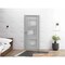 Vdomdoors Solid French Door 36 x 96in, Light Grey Oak W/ Frosted Glass, Single Regular Panel Frame Trims Handle SETE6933ID-OAK-3696 - alternate 1