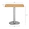 Flash Furniture Bennett 24 in x 30 in Solid Wood Indoor Tabletop in Natural with 18 in Round Dining Height GSF-REC2430-NAT-TR18S-GG - alternate 2
