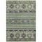 Homeroots 9' X 12' Fern Green Taupe And Ivory Tribal Washable Indoor Outdoor Area Rug 615414 - alternate 2