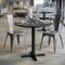 Flash Furniture Commercial 31.25" Black Faux Marble HPL Tabletop with Black Table Height X Base ST-RD31-BKMAR-T2222-GG - alternate 2