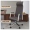 Leisuremod Aleen High-Back Office Chair in Upholstered Leather and Iron Frame with Swivel and Tilt, Grey AOT19GRL - alternate 2