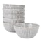 Modern Southern Home Capri 6 Piece 6 Inch Stoneware Embossed Cereal Bowl Set in Grey 114417.01 - alternate 1