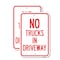 Signmission Driveway Sign No Trucks in Driveway, 12'' X 18'' 2 Signs, Heavy Gauge Aluminum, 2PK A-1218-2PACK-24124 - alternate 1