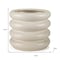 Homeroots 12" Cream Cylinder Ceramic Table Vase 608340 - alternate 2