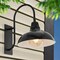 Jonathan Y Stanley 12.25" 1-Light Farmhouse Industrial Iron LED Gooseneck Arm Outdoor Sconce, Black JYL7614B - alternate 2