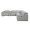 Homeroots Light Gray Italian Leather Power Reclining U Shaped Seven Piece Corner Sectional With Console 476595 - alternate 2