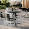 Flash Furniture Commercial 36" Round HPL Wrapped All-Weather Tabletop in Black Faux Marble ST-RD918C-1-M-3A-M-BLK-MAR-GG - alternate 2