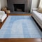 Homeroots 8' X 10' Sky Blue And Denim Blue Geometric Washable Indoor Outdoor Area Rug 582701 - alternate 2