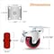Powertec 2'' Swivel Plate Caster Wheels w/400 lbs Loads 2 with Brakes & 2 without, PU Castor Wheels, 4PK 17212N - alternate 2