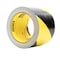 3M Safety Floor Tape Backing: Vinyl, Adhesive: Rubber Black/Yellow, 3 in W x 4.2 mil Thick 5702 - alternate 2