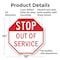 Signmission Stop Out of Service, 10 Inch X 10 Inch, Aluminum Metal Signs OC-A-10-227 - alternate 2