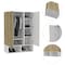 Homeroots 39in Natural Wood Accent Cabinet With Two Doors 477766 - alternate 2