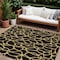 Homeroots 9' X 12' Black And Gold Geometric Washable Indoor Outdoor Area Rug 599182 - alternate 1