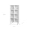 Homeroots 60" White Wood Eight Tier Cube Bookcase 526863 - alternate 2